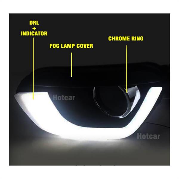 Tata Nexon Daytime Running Lights DRLs And Fog Lights Combo with